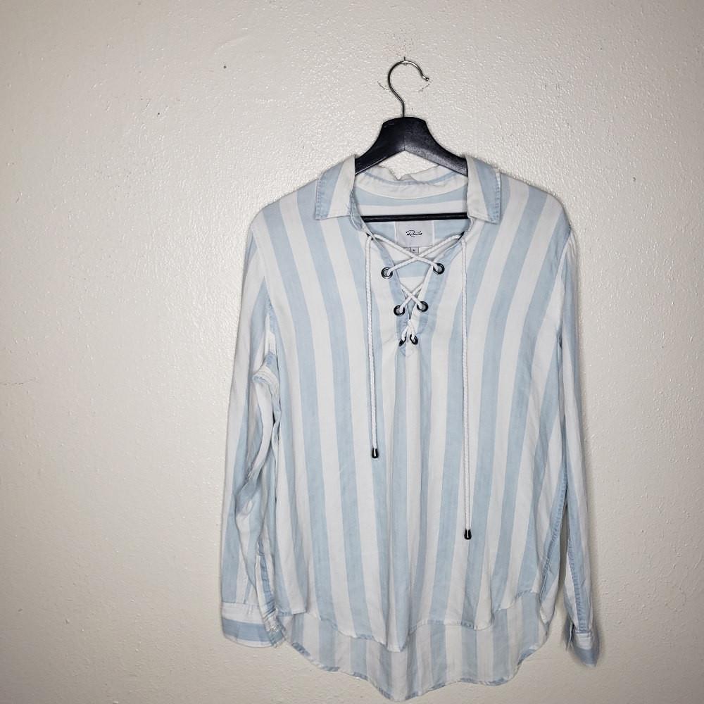 Rails Uli Lace Up Block Stripe Top - image 2